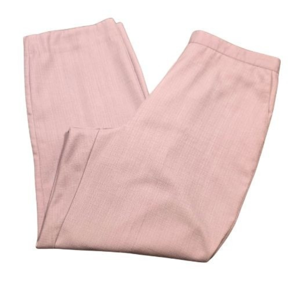 Alfred Dunner Lavender Purple Elastic Waist Straight Leg Textured Pants Size 14